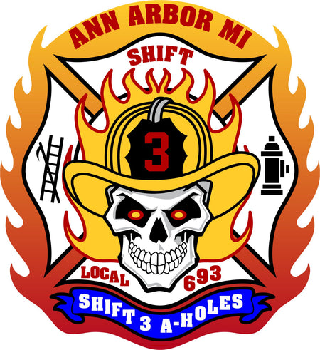 Ann Arbor Shift 3 A-Holes Customer Decal - Powercall Sirens LLC