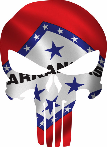 Arkansas Flag Punisher Decal - Powercall Sirens LLC