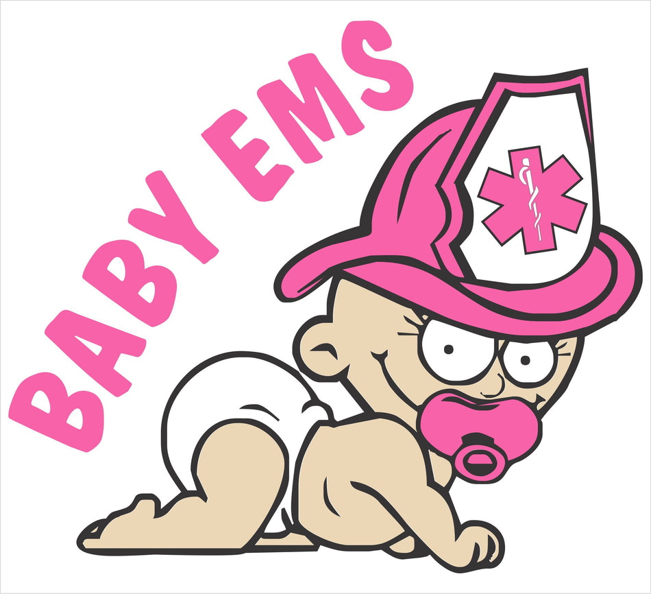 Pink Baby EMS Decal - Powercall Sirens LLC