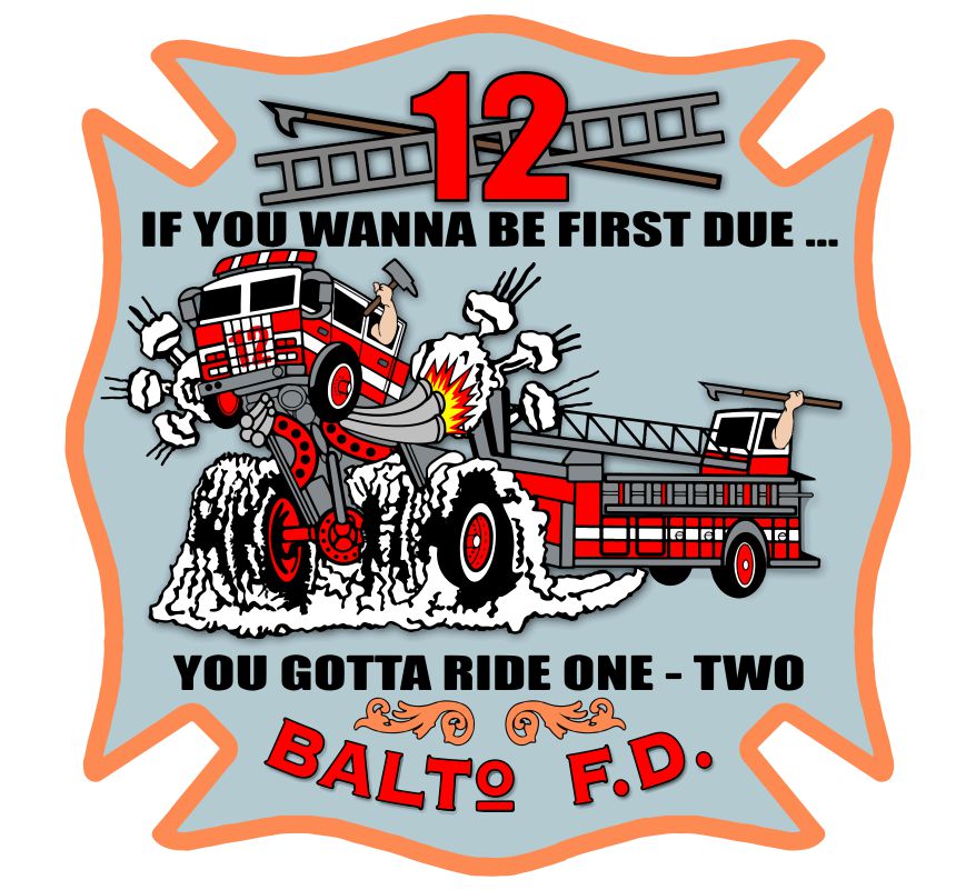 Baltimore First Due Company 12 Customer Decal