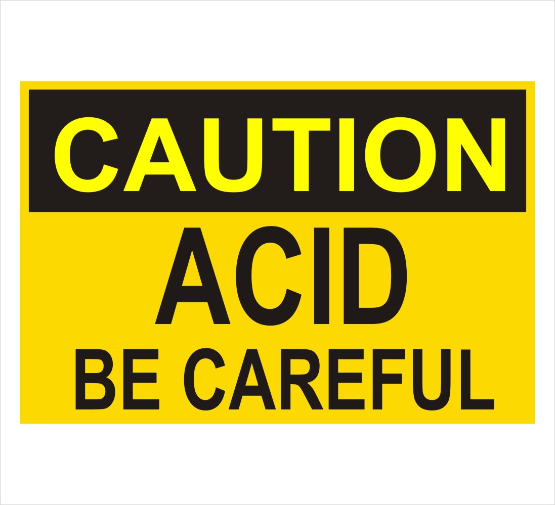 Acid Be Careful Caution Sign Decal