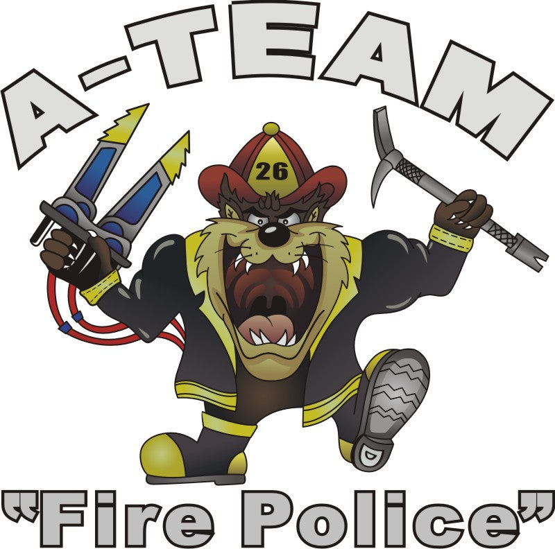 Taz A-Team Fire Police Decal