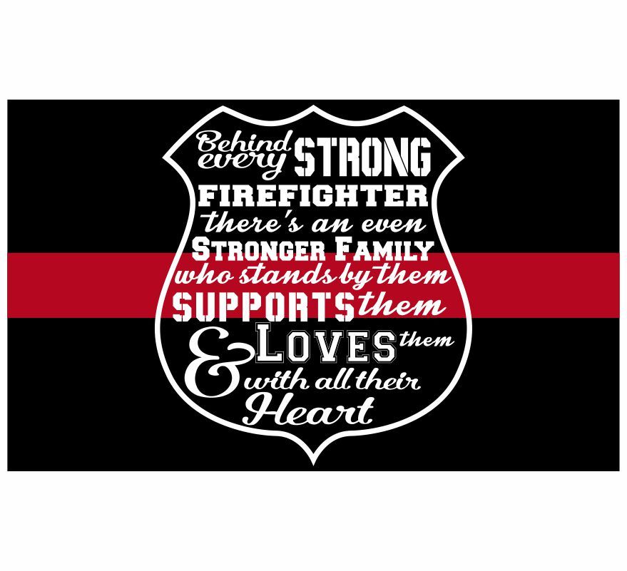 Thin Red Line Family Support Decal - Powercall Sirens LLC