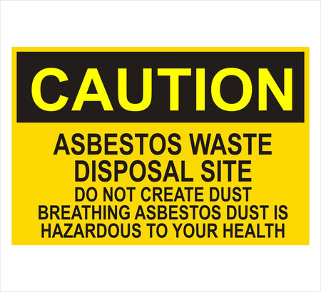 Asbestos Waste Disposal Site Caution Sign Decal