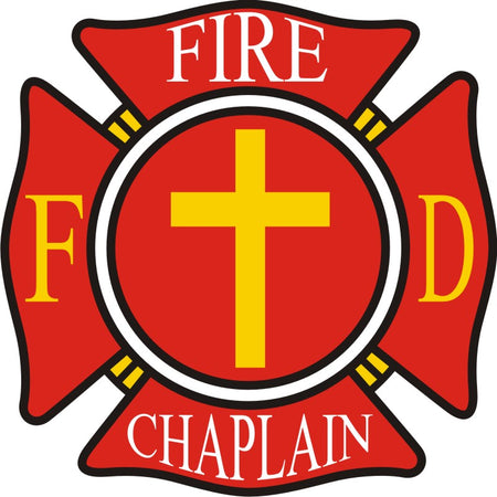 Fire Chaplain Maltese Cross Decal