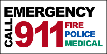 Emergency 911 FRM Customer Decal - Powercall Sirens LLC