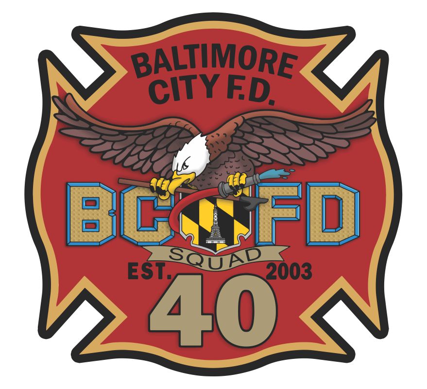 Baltimore City FD 40 Fire Dept Customer Decal 083106