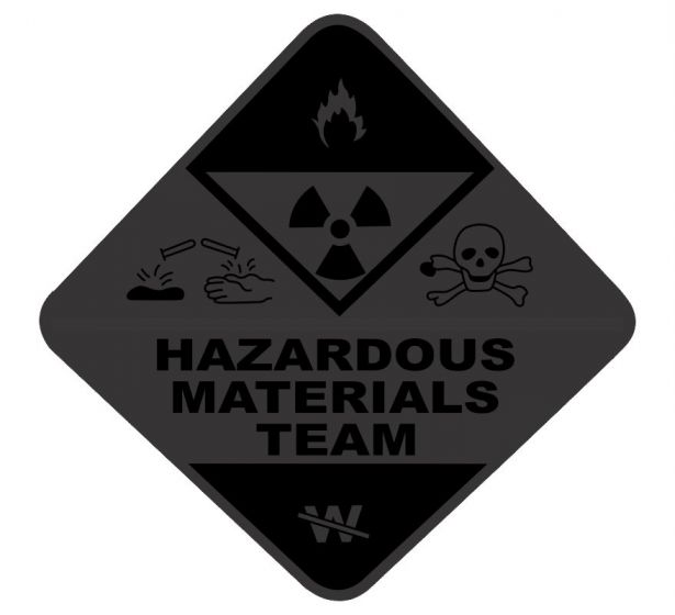 Hazmat Team Blacklite Reflective Decal - Powercall Sirens LLC