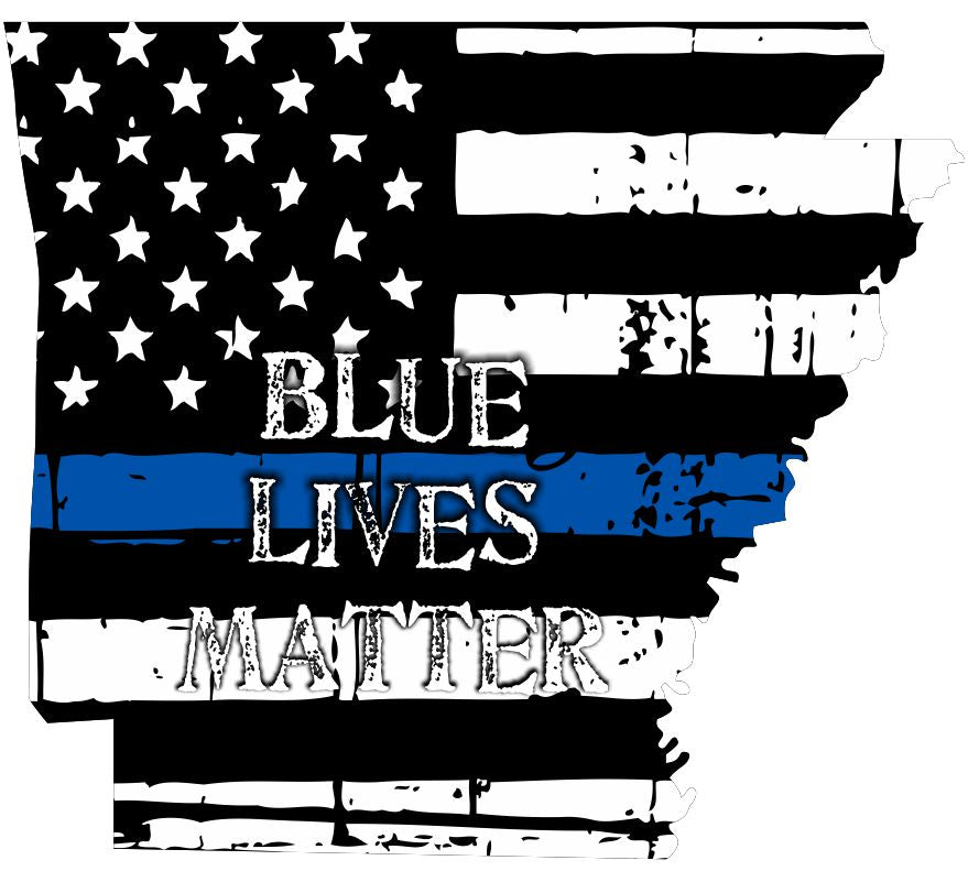 Arkansas Blue Thin Line Blue Lives Matter Decal