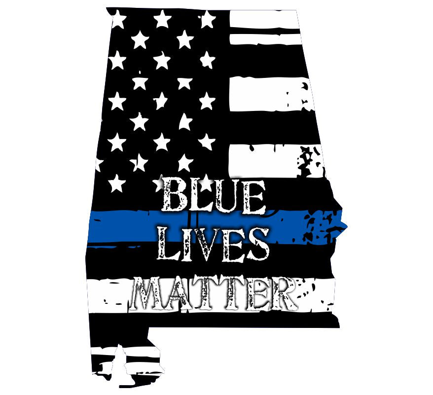 Alabama Thin  Blue Lives Matter Decal