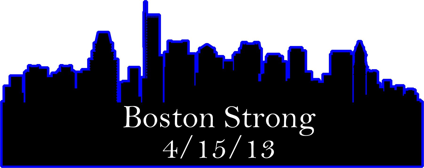 Boston Strong Skyline Memorial Decal - Powercall Sirens LLC