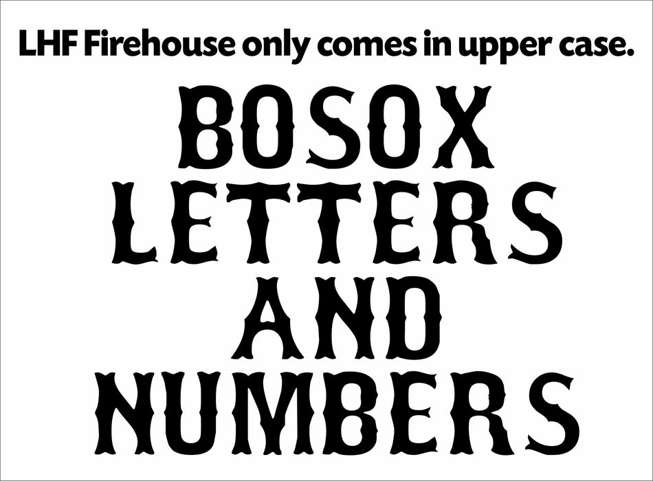 Boxcar Single Color Font Letters and Numbers