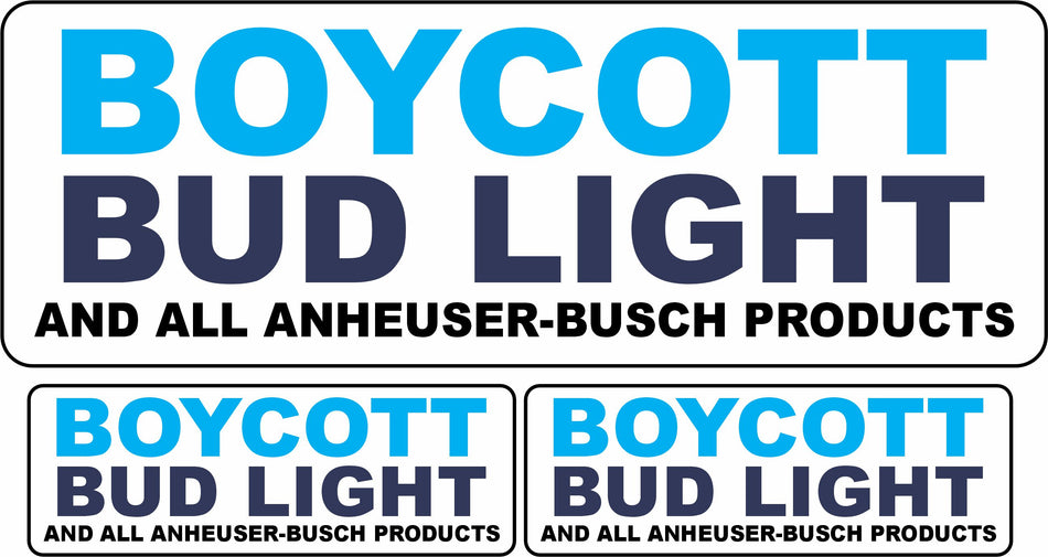 Boycott Bud Light Anti Beer Bumper Sticker Pack