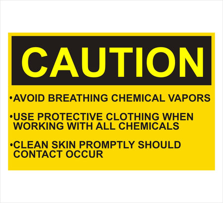 Chemical Caution Sign Decal