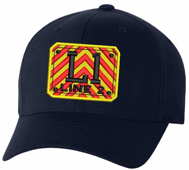 Chevron Badge Style Embroidered Flex Fit Hat - Powercall Sirens LLC