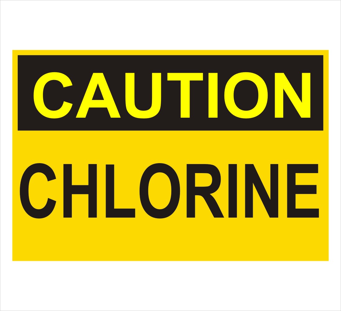 Chlorine Caution Sign Decal