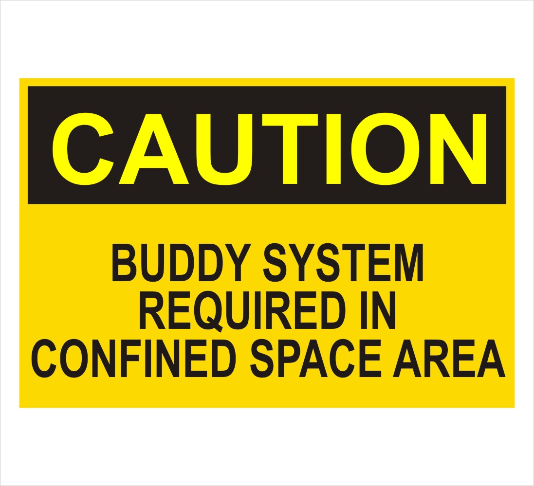 Buddy System Required Caution Decal