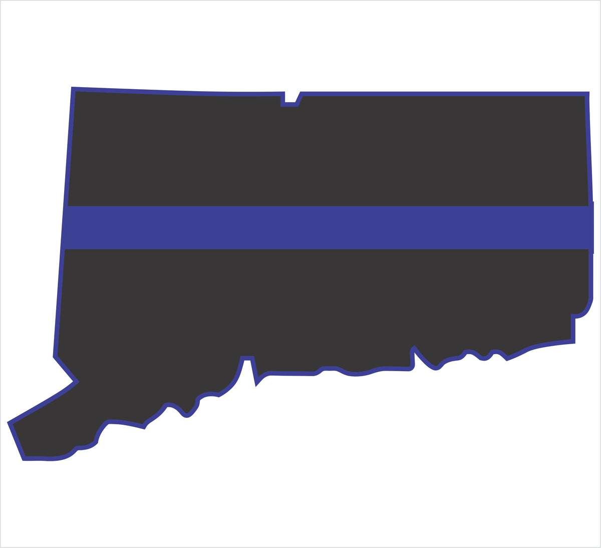 Connecticut Thin Blue Line decal