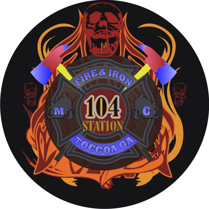 Toccoa Ga Fire & Iron Decal