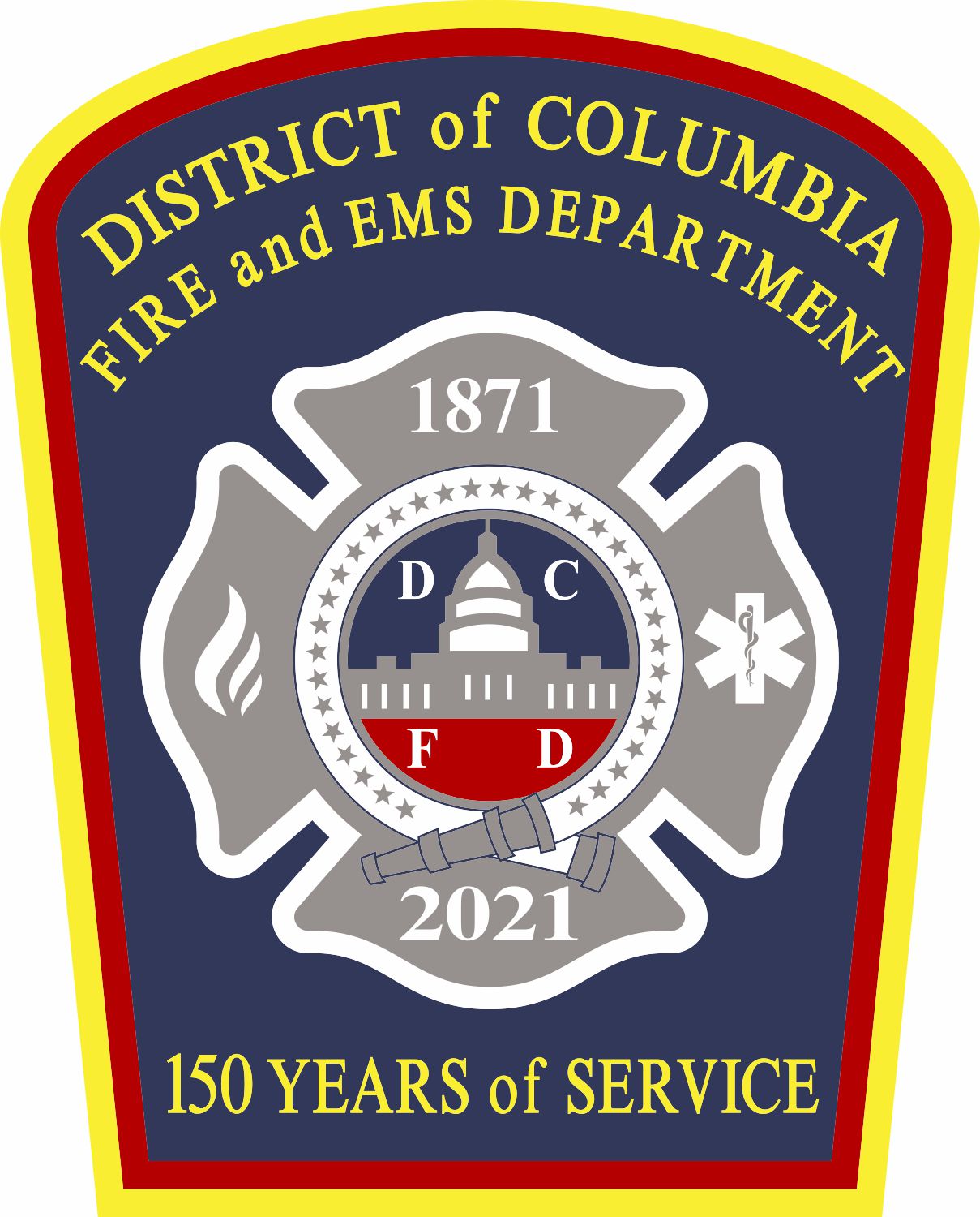 DC Fire and EMS 2021 Customer Decal - Powercall Sirens LLC