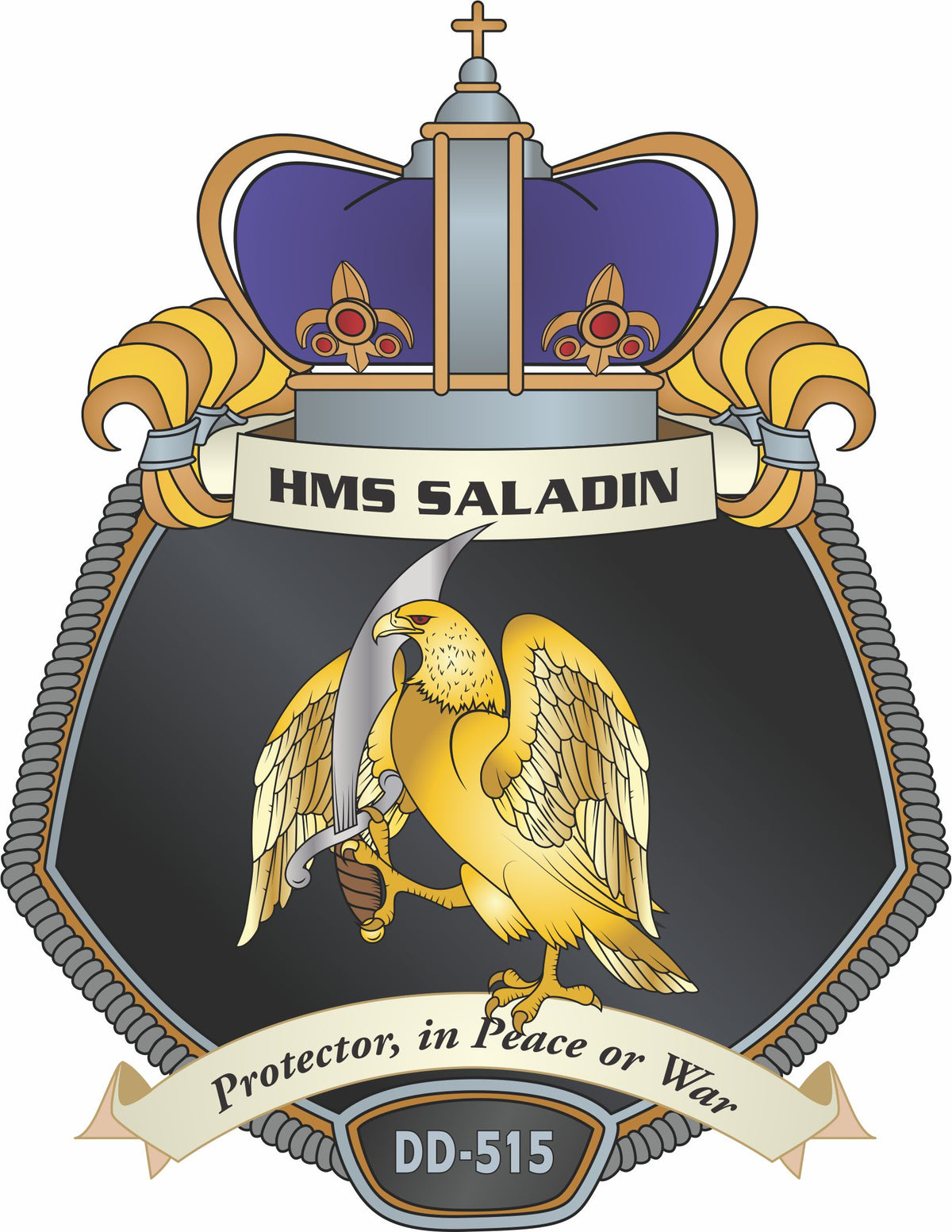 HMS Saladin Protectors Customer Decal - Powercall Sirens LLC