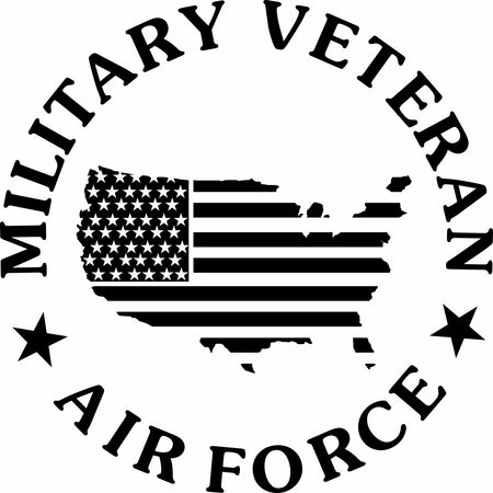 Military Air Force Veteran Customer Decal - Powercall Sirens LLC