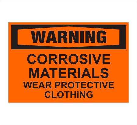 Corrosive Materials Warning Decal