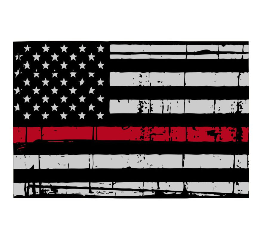 Colorado Tattered Flag Red Line Decal