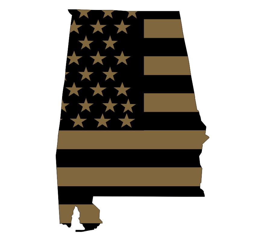 Alabama Coyote Flag Decal