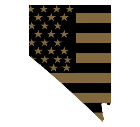 Nevada Coyote Flag Decal