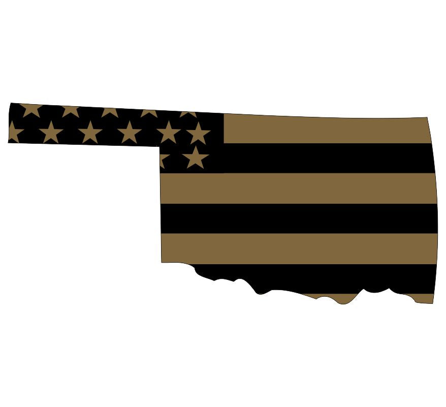 Oklahoma Coyote Flag Decal