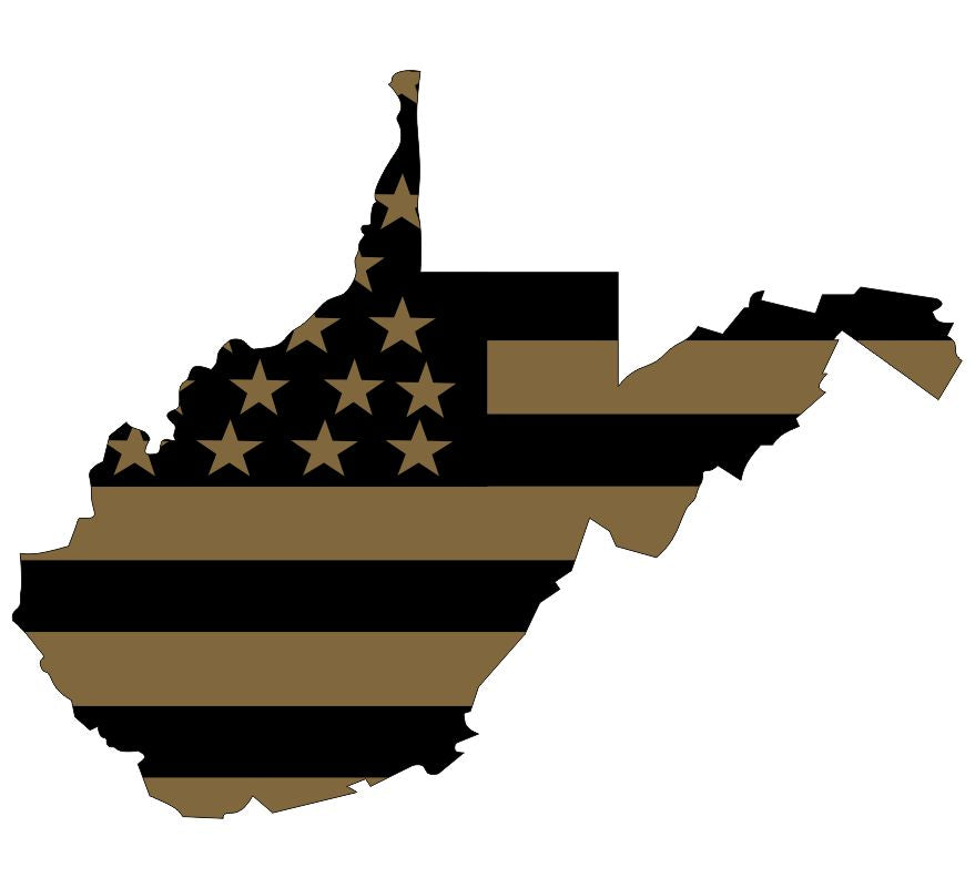 West Virginia Olive Drab Flag Decal – Powercall Sirens LLC