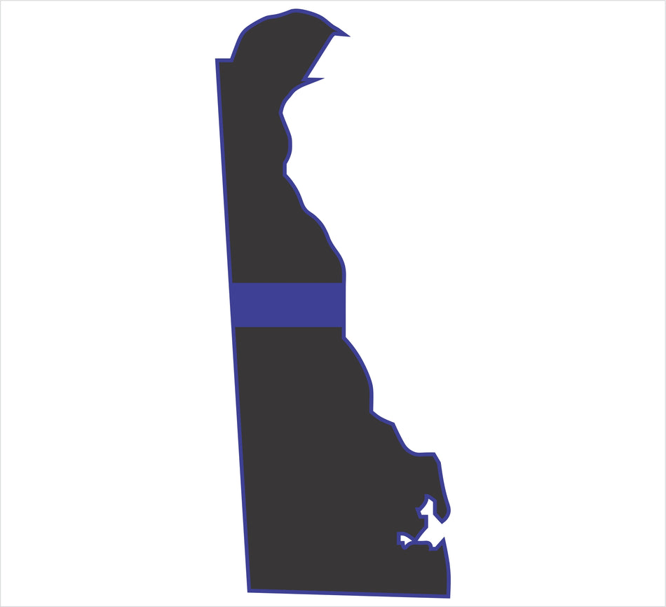 Delaware Thin Blue Line Decal