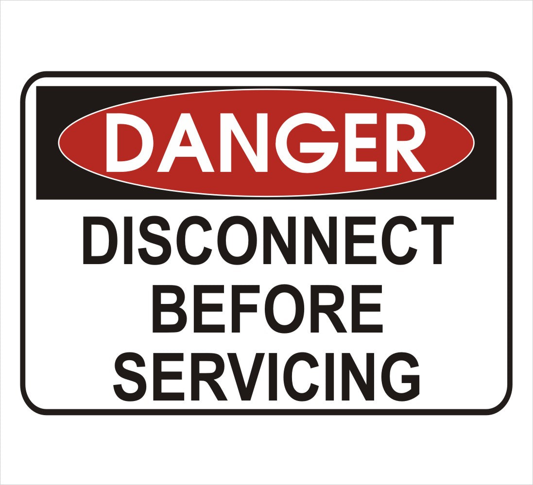 Disconnect Before Servicing Danger Decal