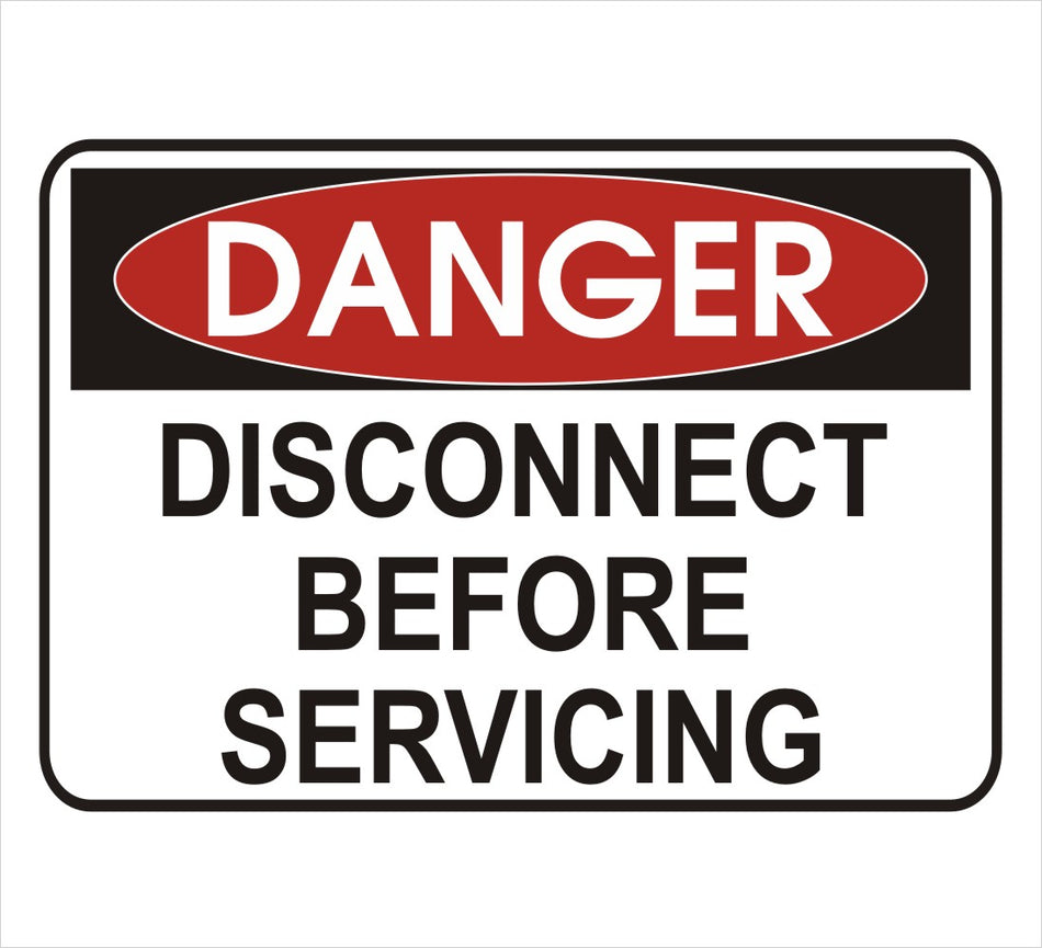 Disconnect Before Servicing Danger Decal