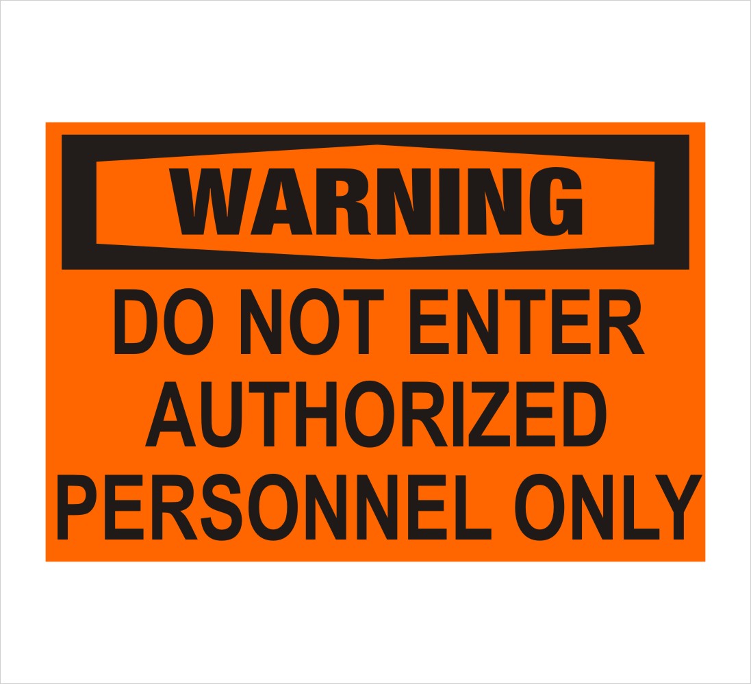 Do Not Enter Warning Decal