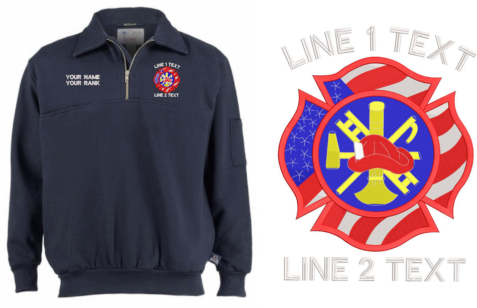 USA Maltese Design FD Custom Embroidered Jobshirt