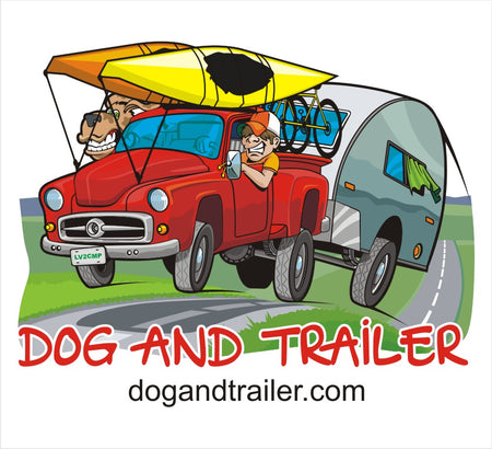Dog and Trailer Bike/Kayak Customer Decal/Red