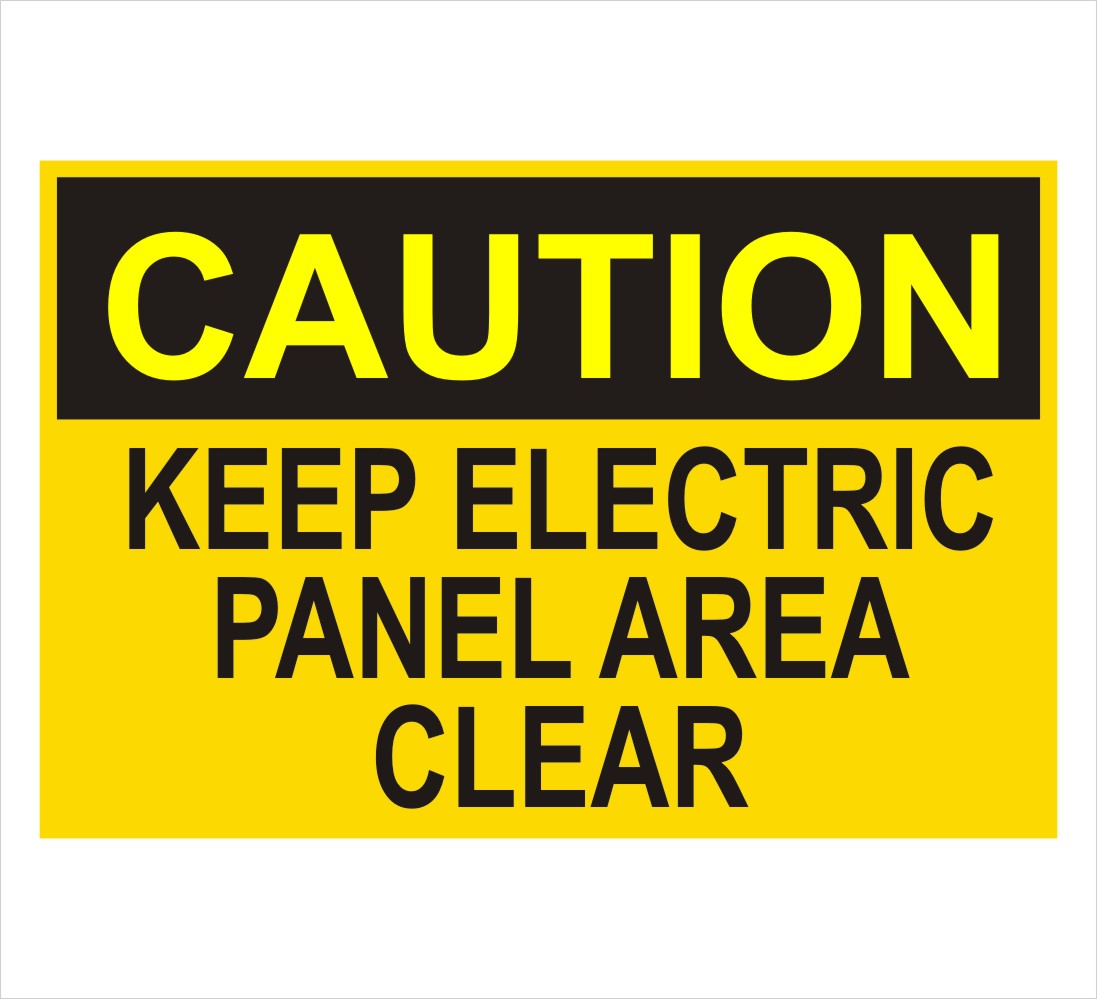 Caution Keep Electrical Panel Clear Decal