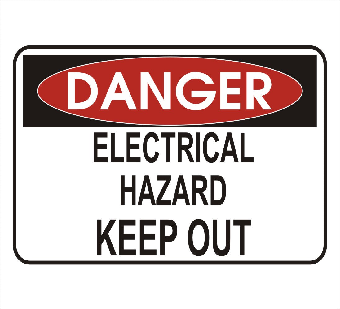 Electrical Hazard Keep Out Danger Decal