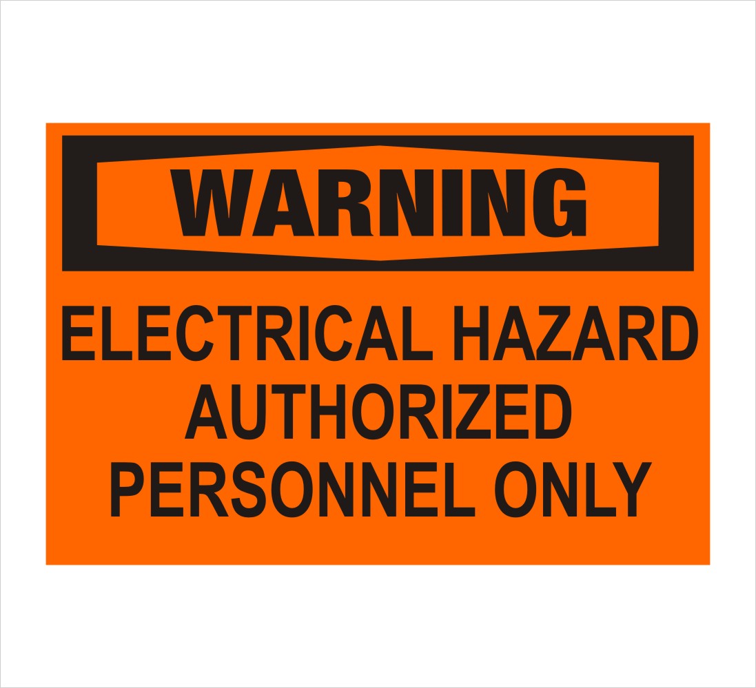 Electrical Hazard Auth. Personnel Only Warning Decal