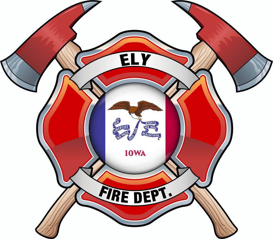 ELY Fire Dept Iow Maltese Customer Decal