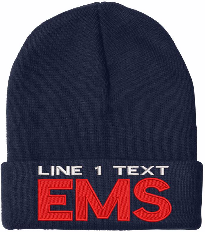 Custom Embroidered EMS STYLE Winter Hat