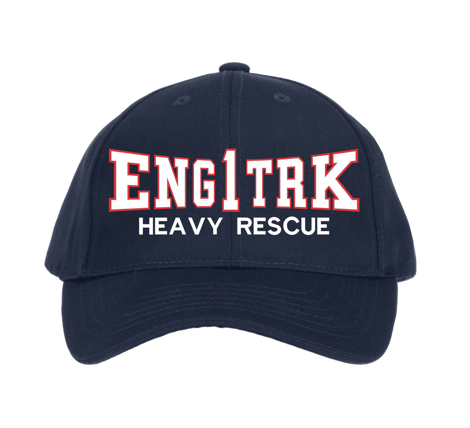 ENG1TRK Heavy Rescue Red Embroidered Hat