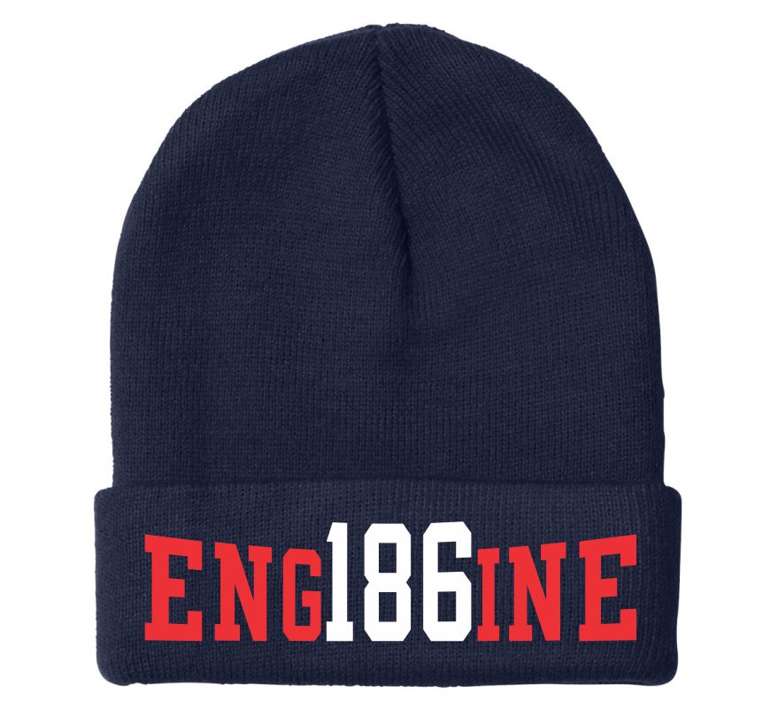 11 Badge (Red/white) Embroidered Winter Hat