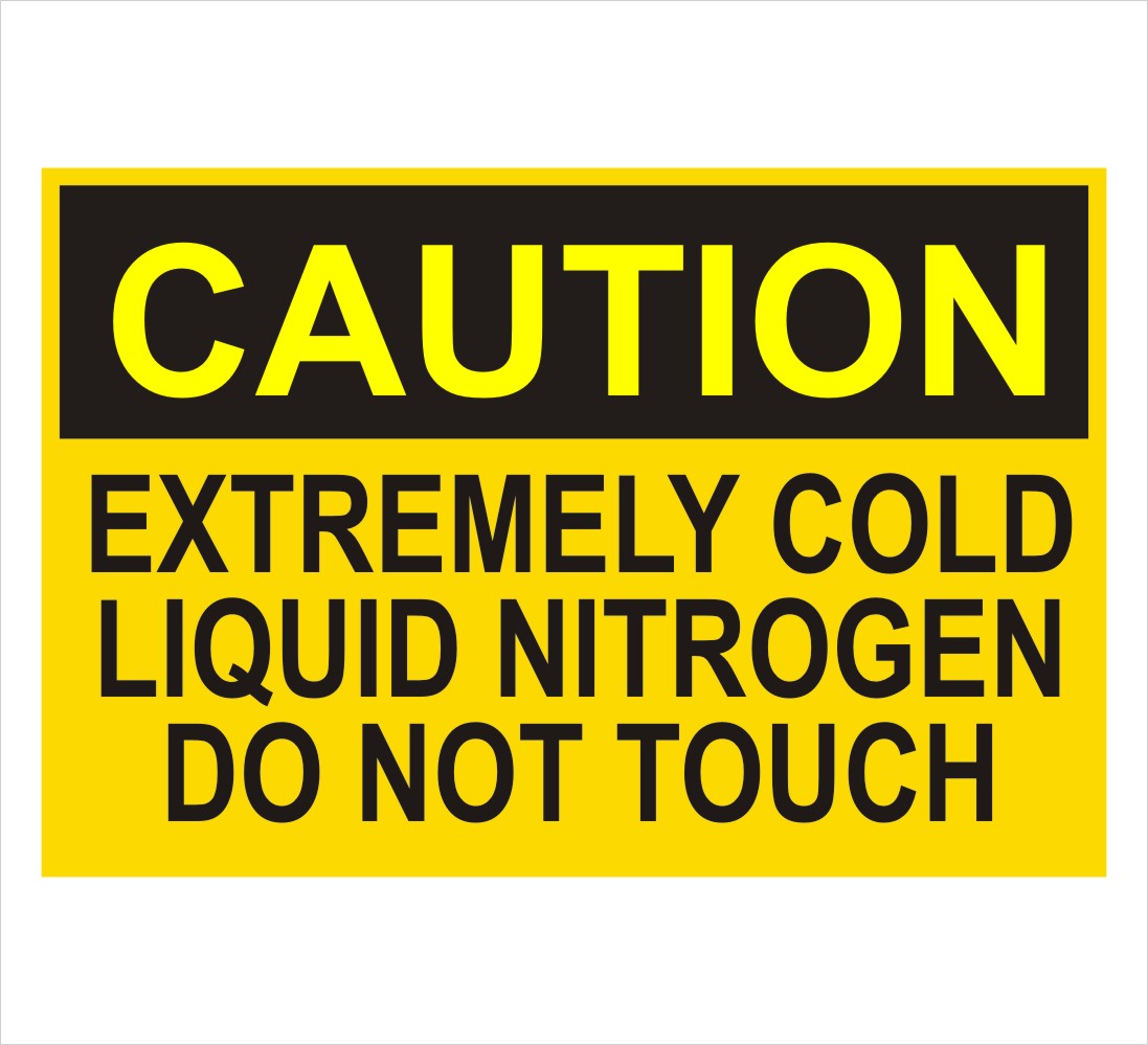 Caution Liquid Nitrogen Decal