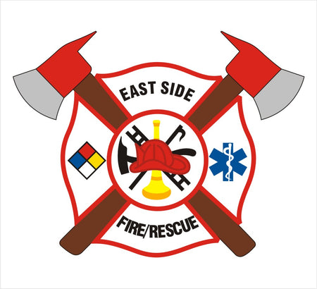 East Side Fire Rescue Maltese Axe Decal