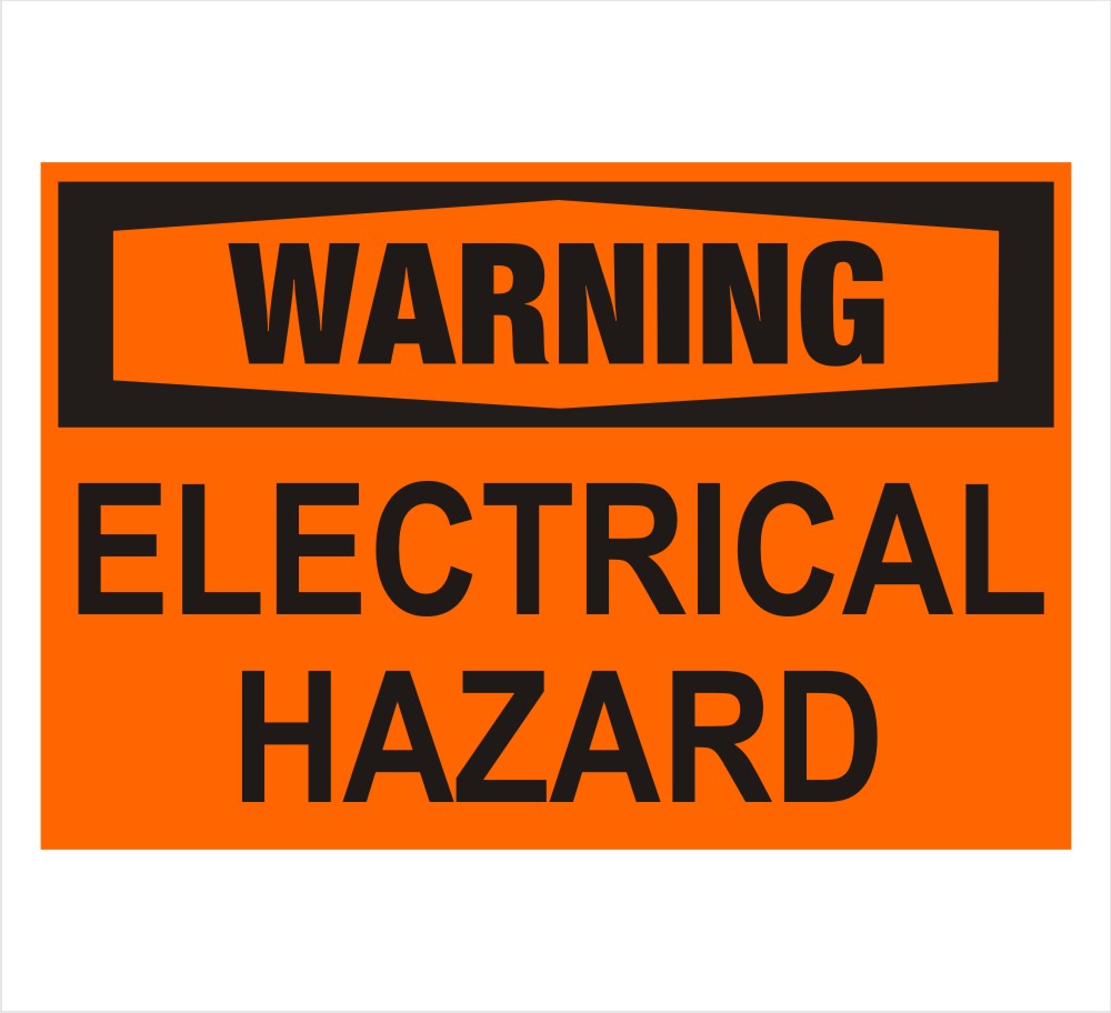 Electrical Hazard Warning Label Decal