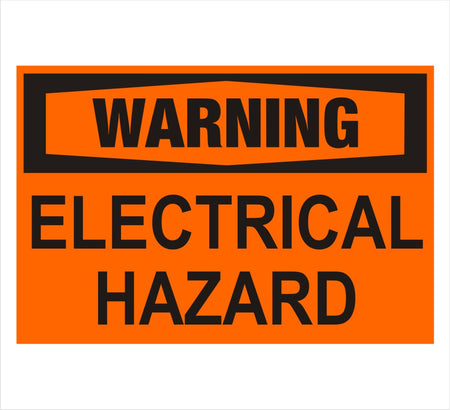 Electrical Hazard Warning Label Decal