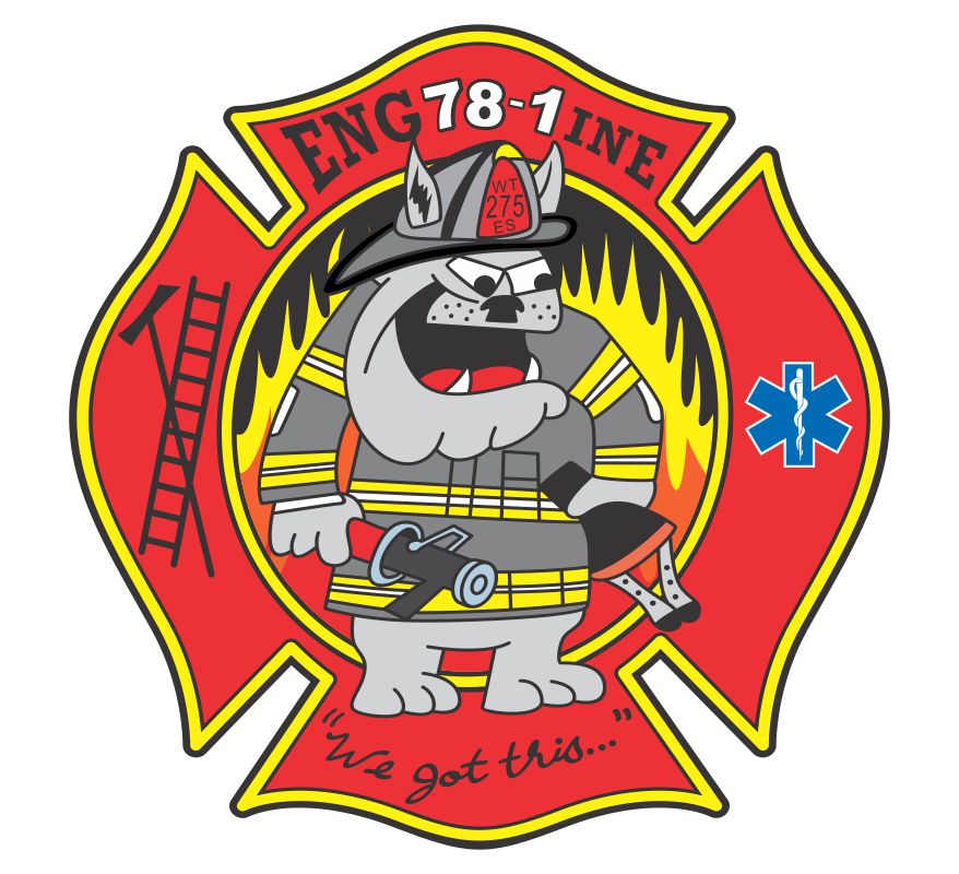 Engine 78-1 Customer window/helmet Decal